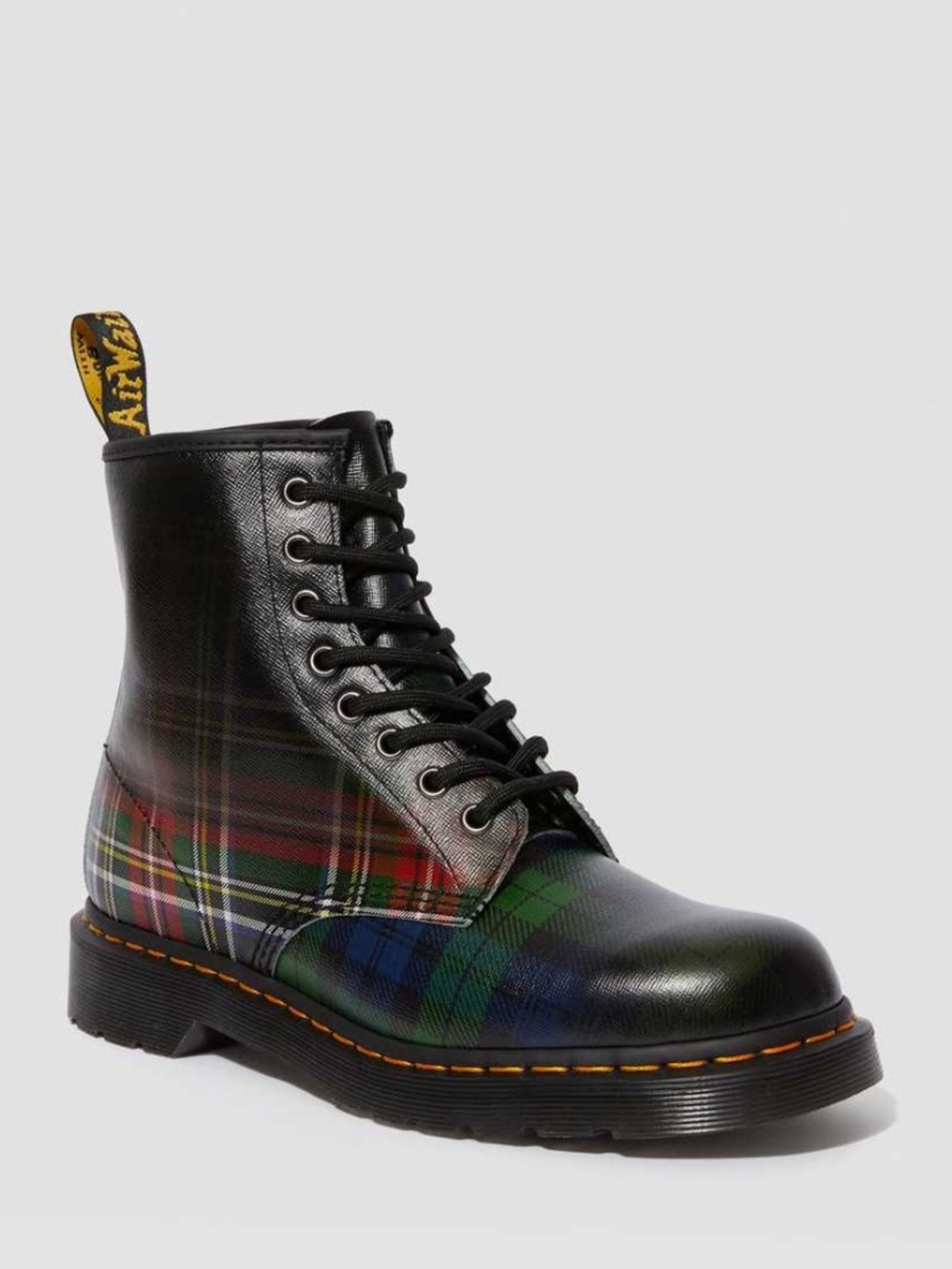 Dr. Martens 1460 TARTAN LEATHER LACE UP BOOTS Size 7